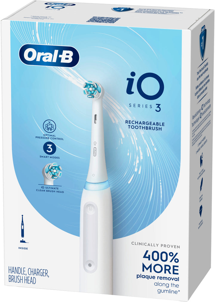 Oral-B - iO Series 3 Electric Toothbrush with (1) Brush Head, Rechargeable, White - White_2