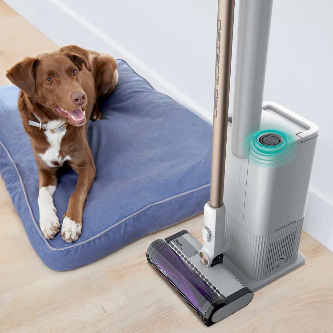 Shark - Detect Pro Auto-Empty System, Cordless Vacuum with QuadClean Multi-Surface Brushroll, HEPA Filter & 60-Minute Runtime - White/Beats Brass_9