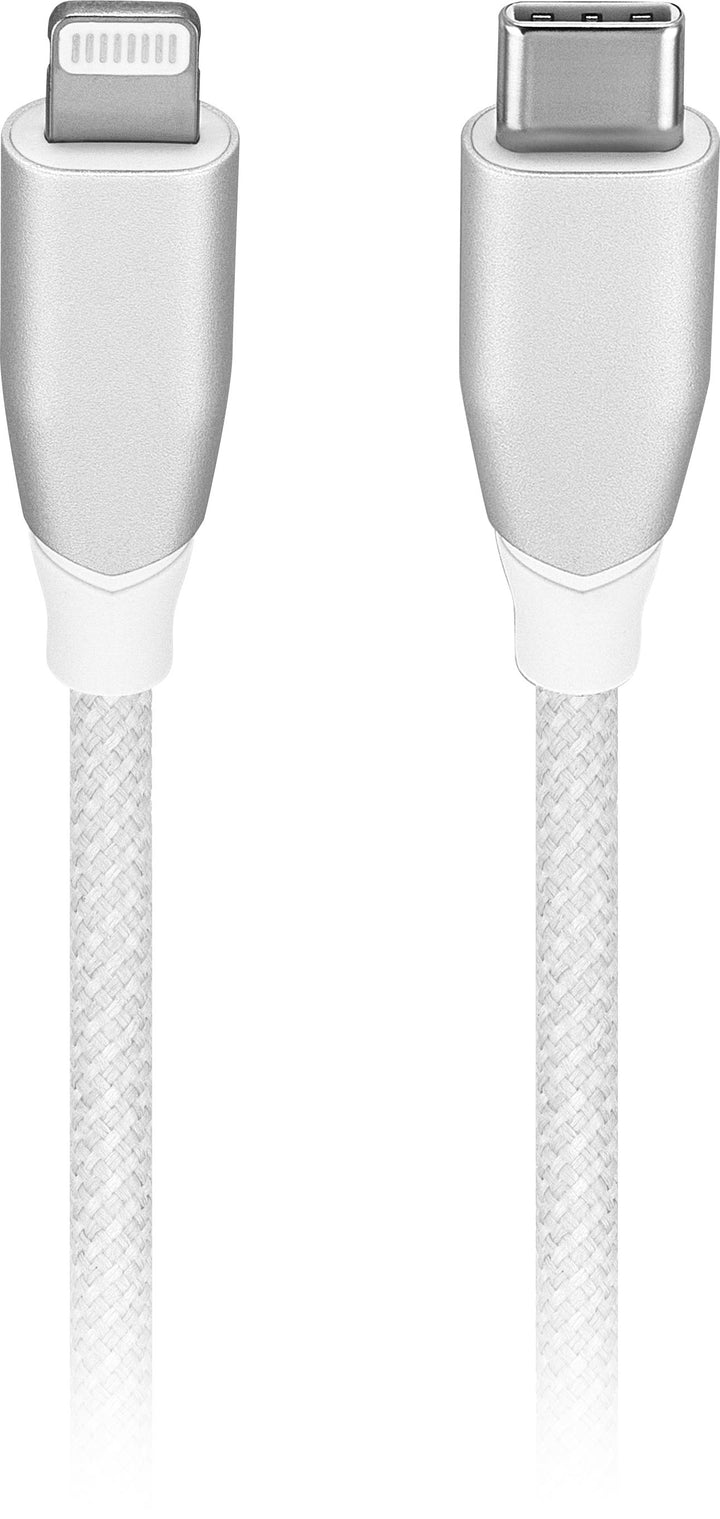 Insignia™ - 10' USB-C to Lightning Charge-and-Sync Cable with Braided Jacket - White_4