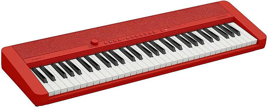 Casio CTS1RD Premium Pack with Keyboard Stand, AC Adapter, and Headphones in Red - Red_0