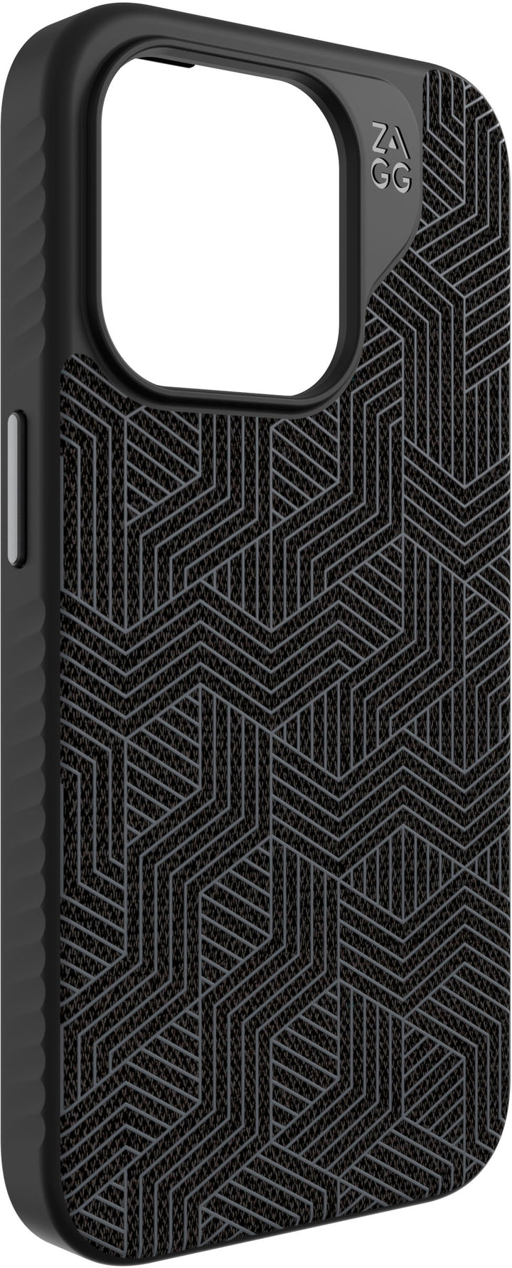 ZAGG - London Snap MagSafe Compatible Case with Stylish Fabric Exterior for Apple iPhone 15 Pro - Black_3