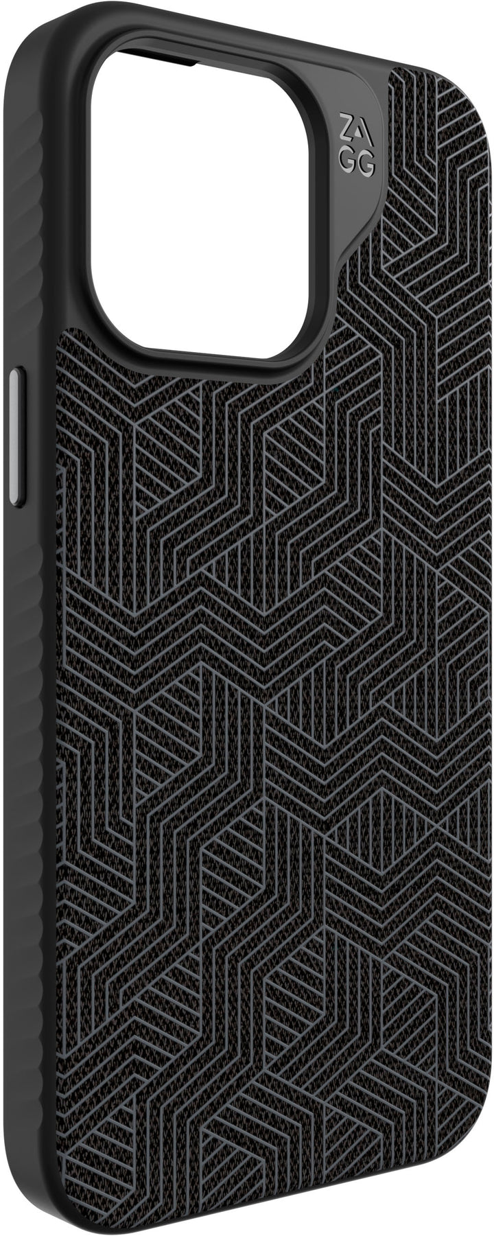 ZAGG - London Snap MagSafe Compatible Case with Stylish Fabric Exterior for Apple iPhone 15 Pro Max - Black_3