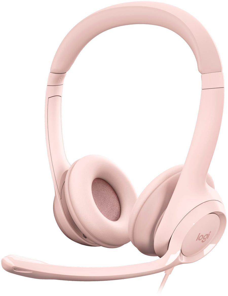 Logitech - H390 Wired USB On-Ear Stereo Headphones - Rose_0