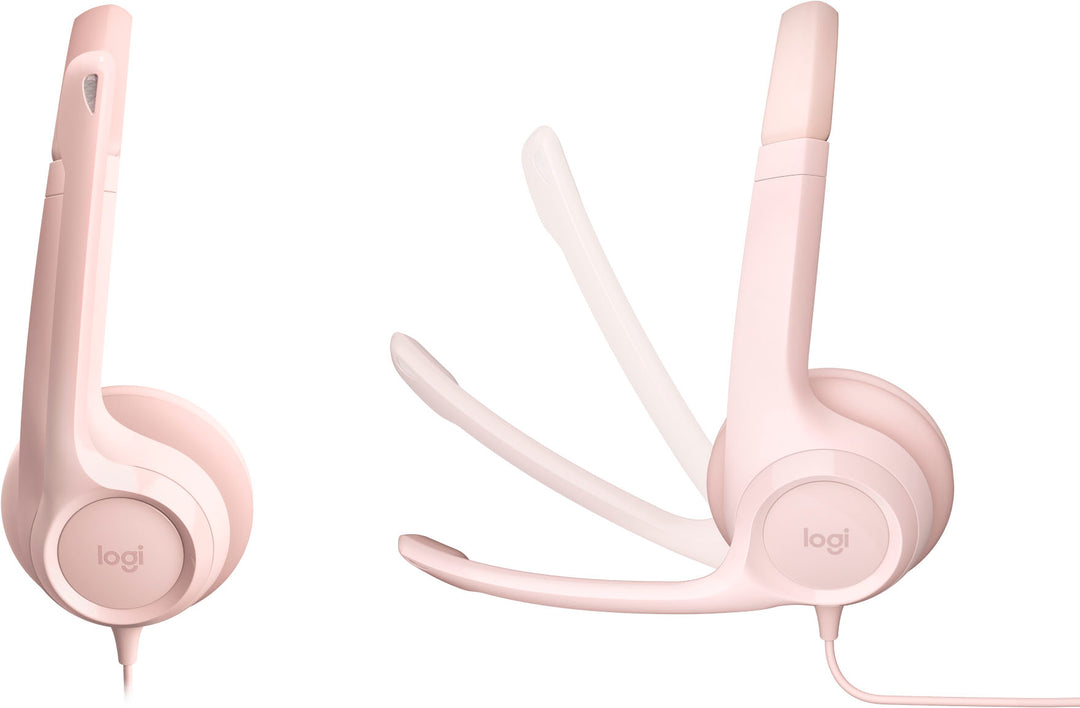 Logitech - H390 Wired USB On-Ear Stereo Headphones - Rose_5