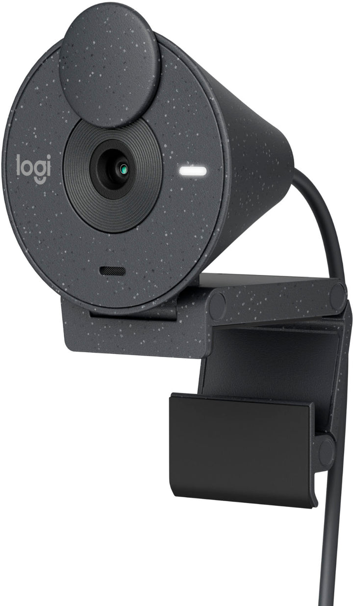 Logitech - Brio 300 1920x1080p USB-C Webcam with Privacy Shutter - Graphite_0