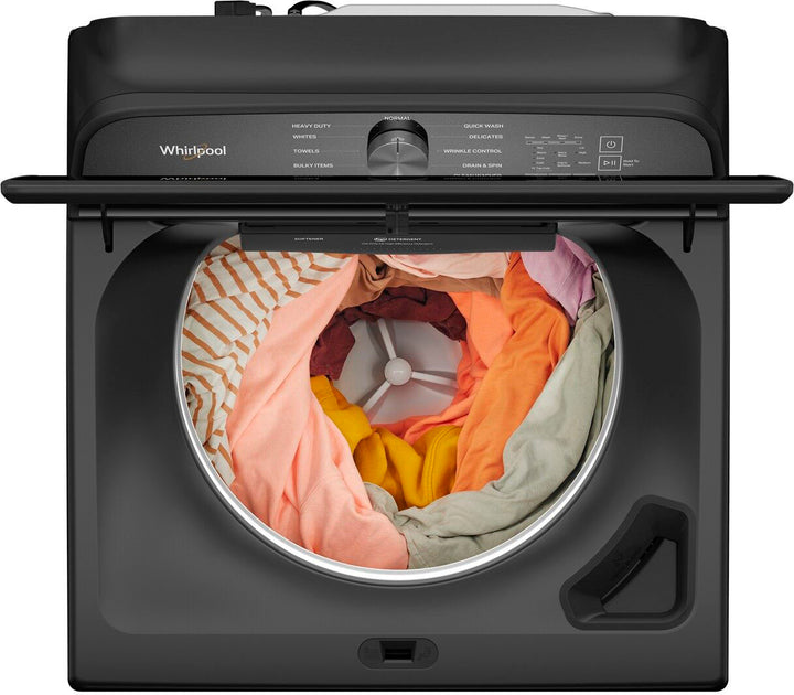 Whirlpool - 5.3 Cu. Ft. High Efficiency Top Load Washer with Deep Water Wash Option - Volcano Black_8