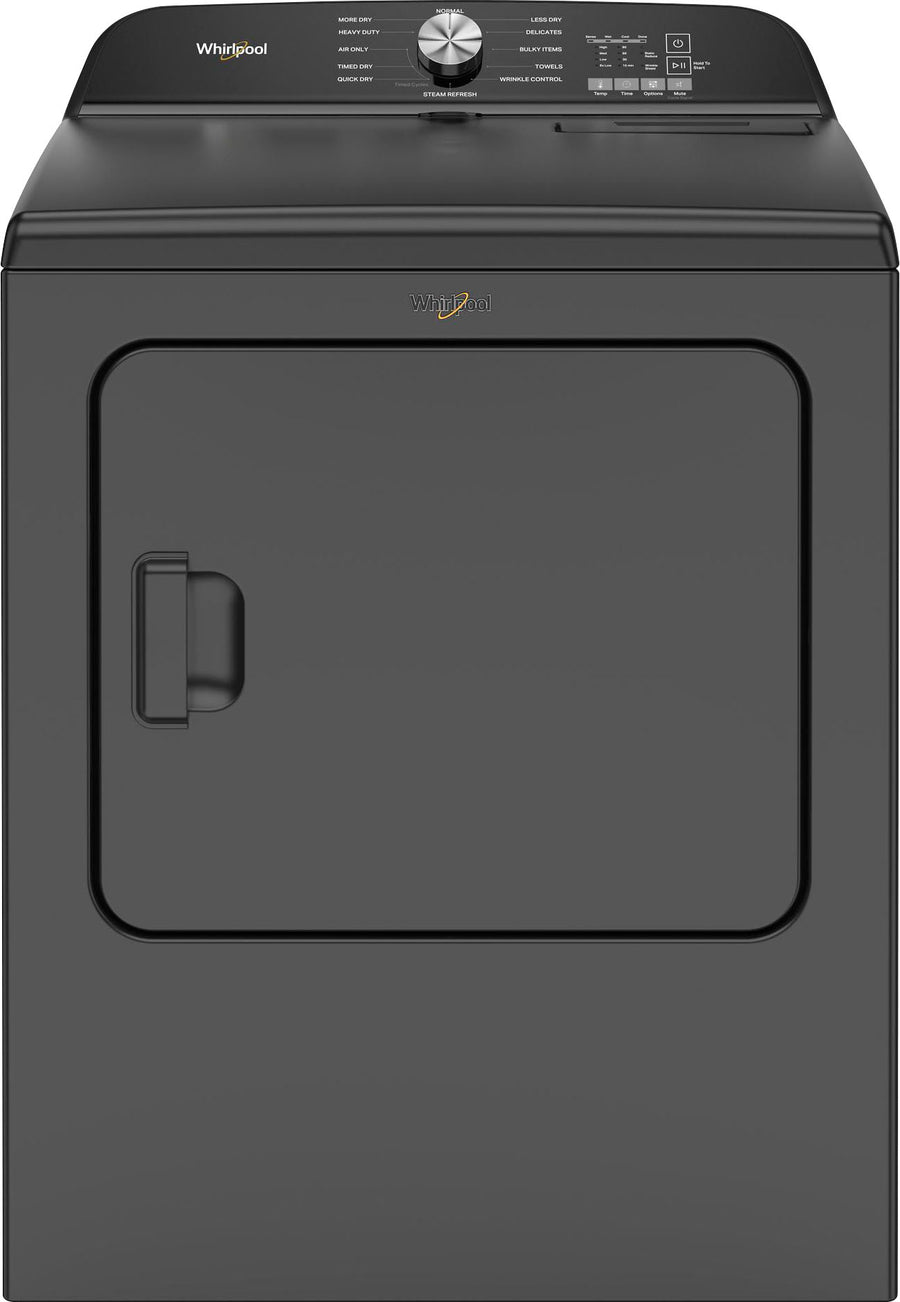 Whirlpool - 7.0 Cu. Ft. Electric Dryer with Moisture Sensor - Volcano Black_0