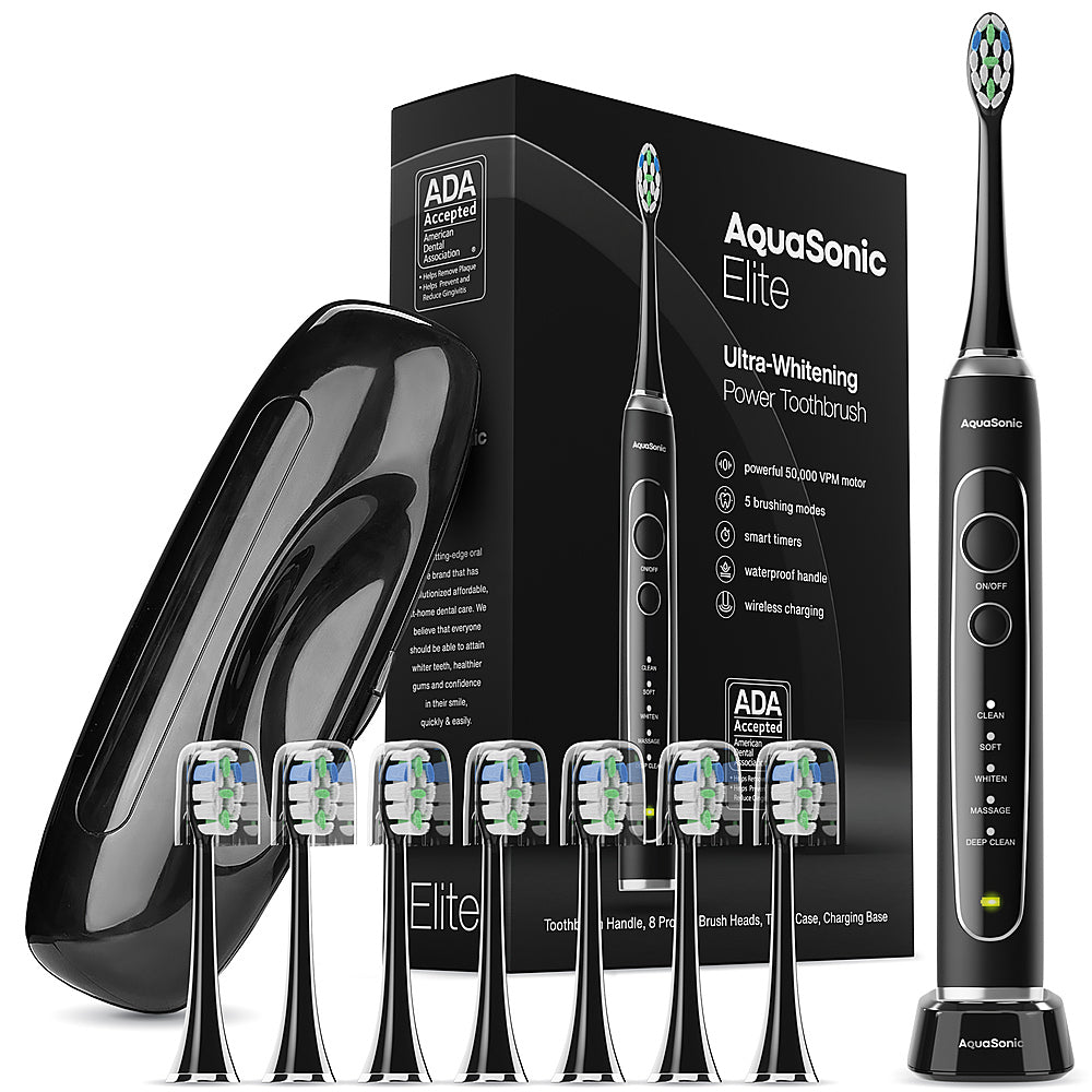 Aquasonic Elite Series Electric Toothbrush - Black - Black_6