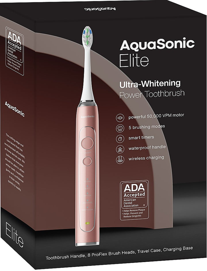 Aquasonic Elite Series Electric Toothbrush - Rose Gold - Rose Gold_0
