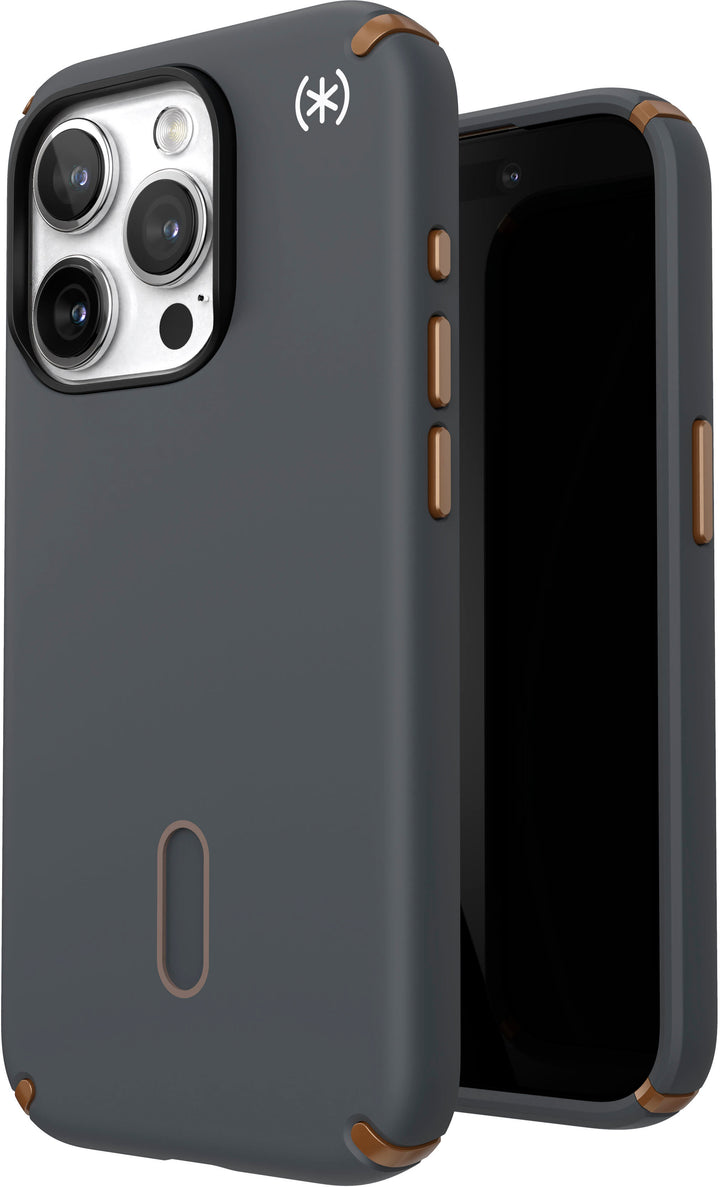 Speck - Presidio2 Pro ClickLock Case with Magsafe for Apple iPhone 15 Pro - Charcoal/Cool Bronze_5