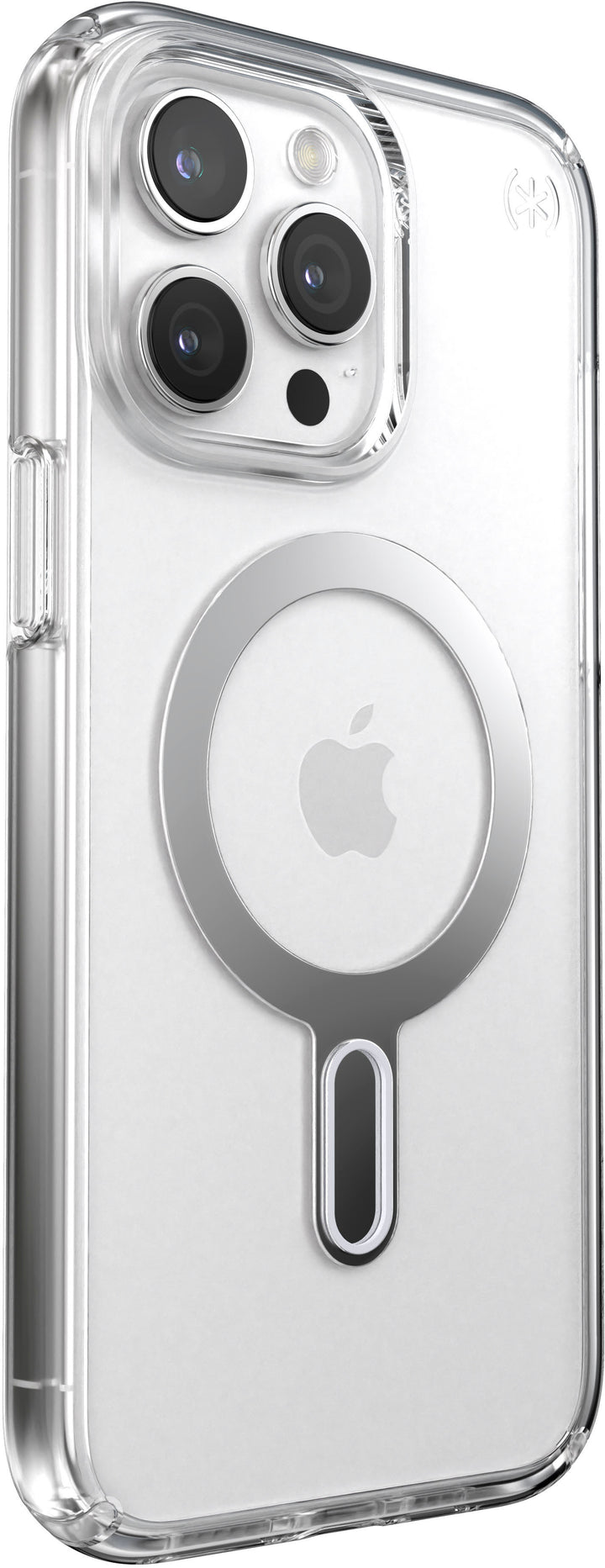Speck - Presidio Perfect-Clear ClickLock Case with MagSafe for Apple iPhone 15 Pro Max - Clear/Chrome_1