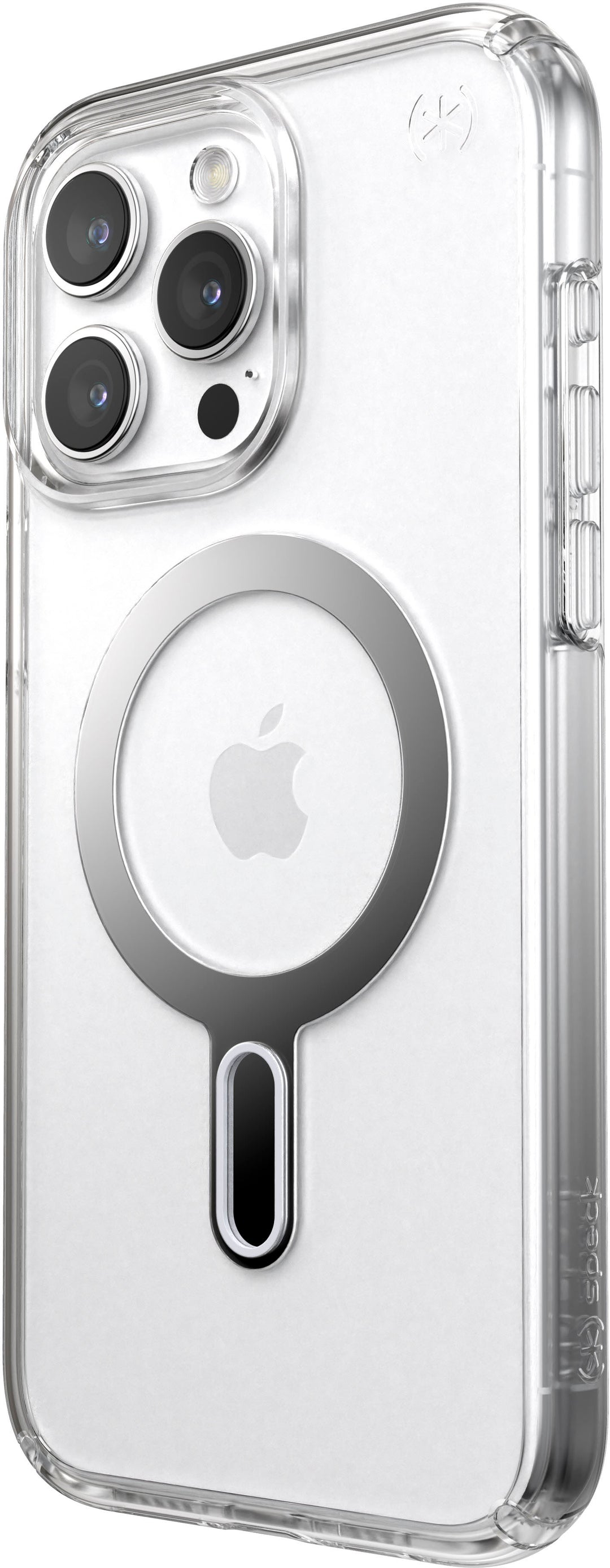 Speck - Presidio Perfect-Clear ClickLock Case with MagSafe for Apple iPhone 15 Pro Max - Clear/Chrome_2