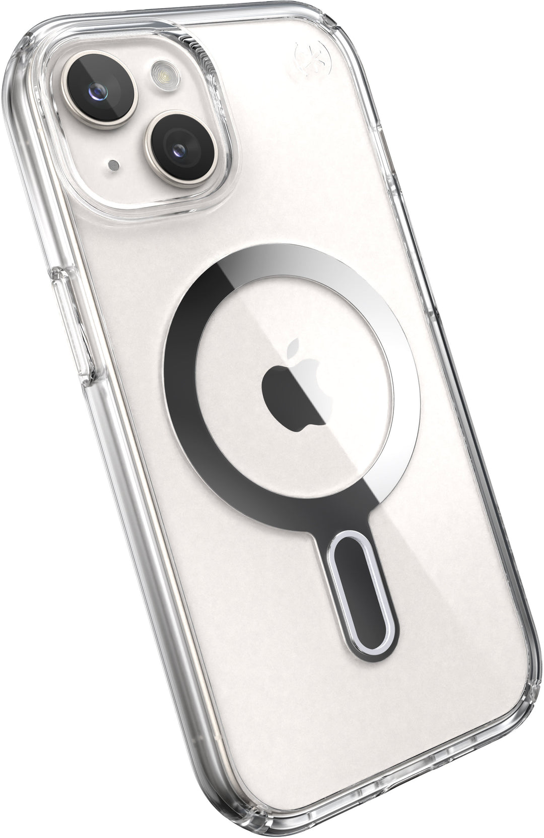 Speck - Presidio Perfect-Clear ClickLock Case with MagSafe for Apple iPhone 15/14/13 - Clear/Chrome_4