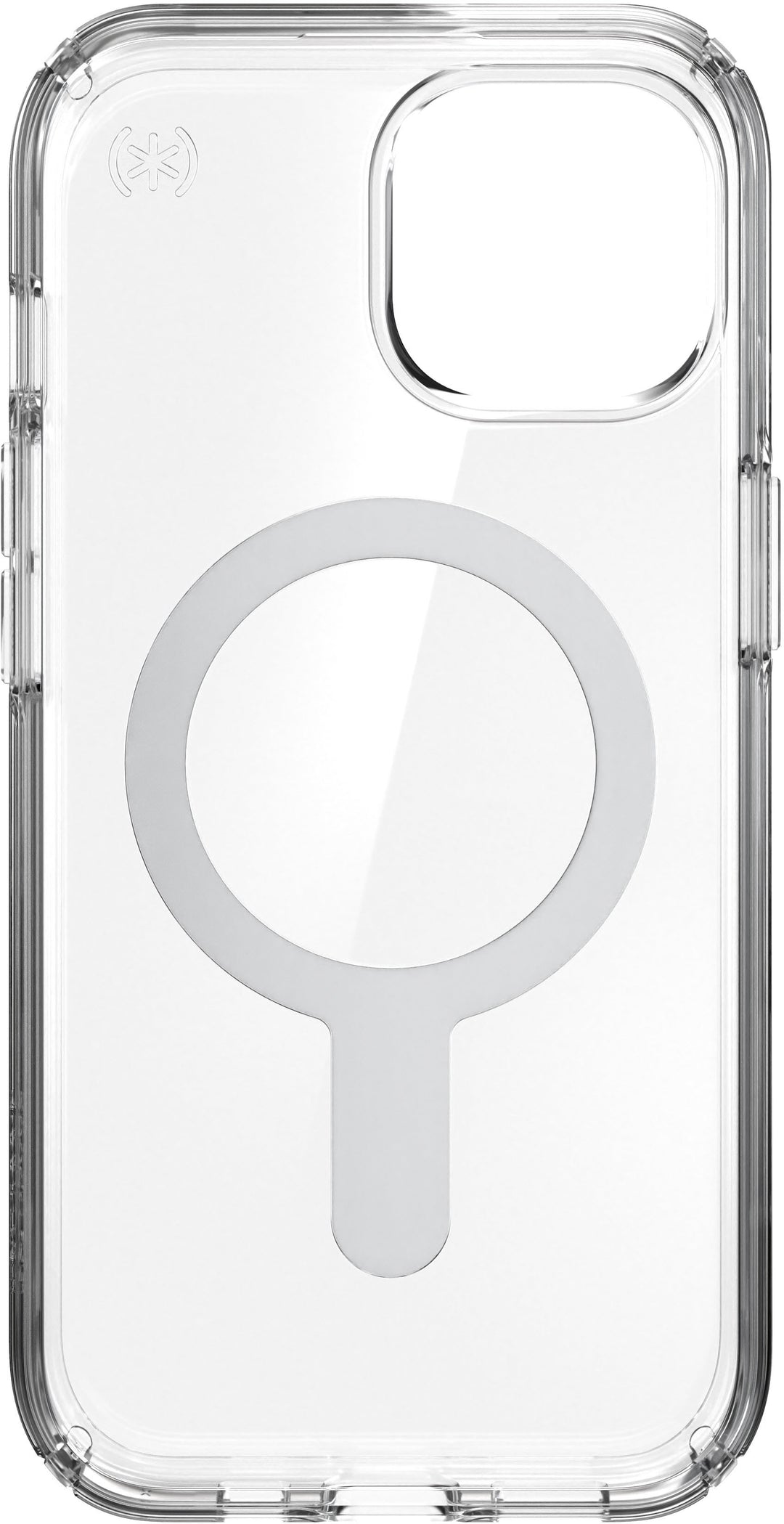 Speck - Presidio Perfect-Clear ClickLock Case with MagSafe for Apple iPhone 15/14/13 - Clear/Chrome_3