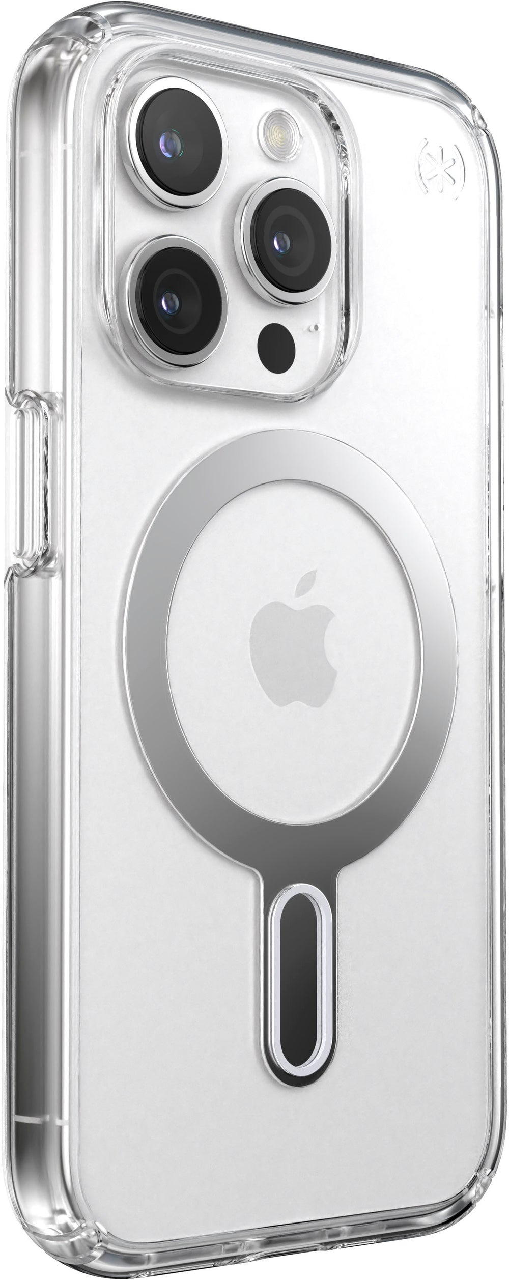 Speck - Presidio Perfect-Clear ClickLock Case with MagSafe for Apple iPhone 15 Pro - Clear/Chrome_1