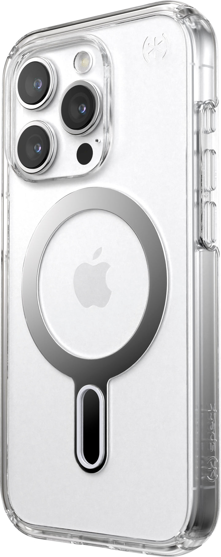 Speck - Presidio Perfect-Clear ClickLock Case with MagSafe for Apple iPhone 15 Pro - Clear/Chrome_2