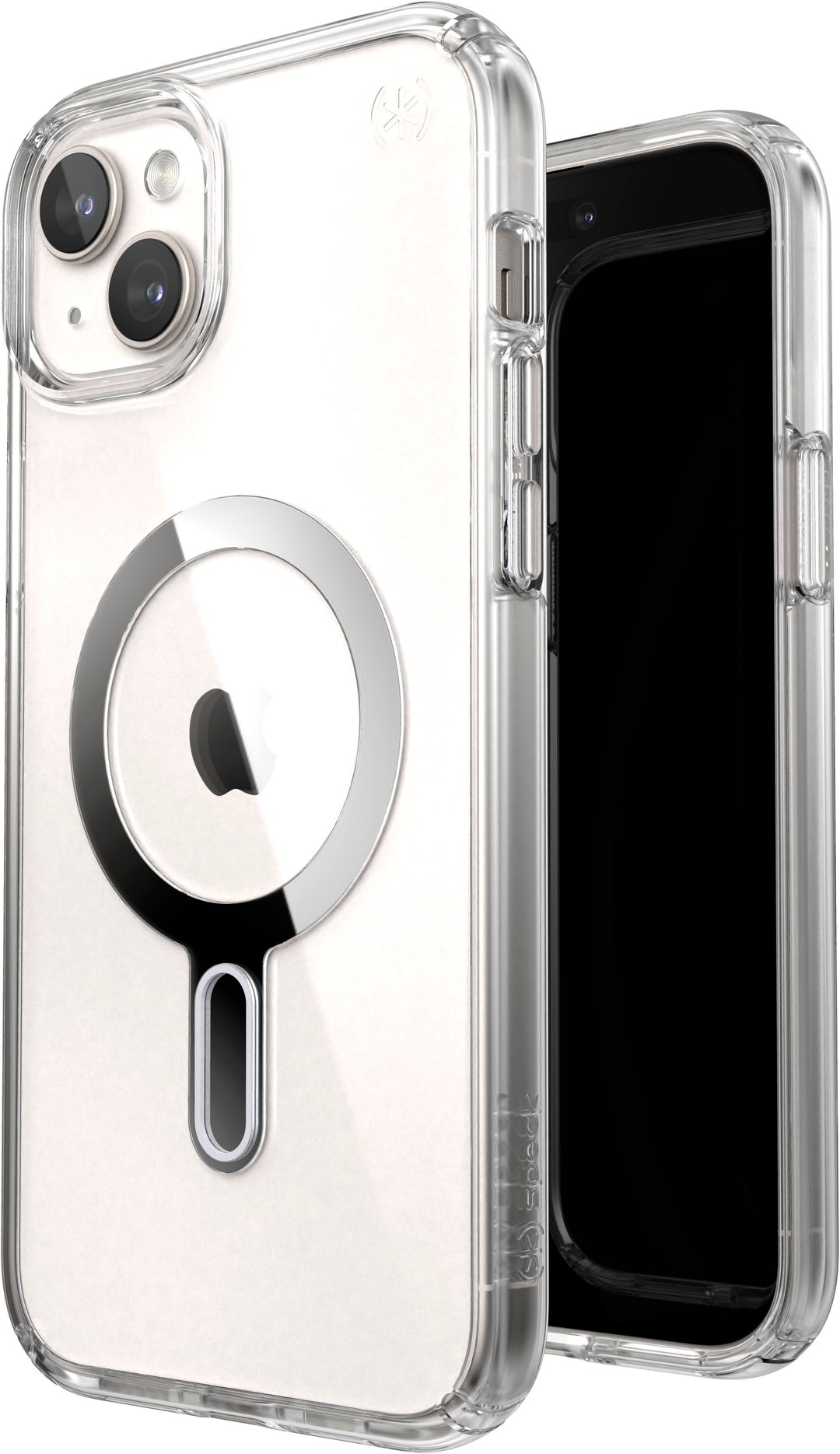 Speck - Presidio Perfect-Clear ClickLock Case with MagSafe for Apple iPhone 15 Plus/14 Plus - Clear/Chrome_5