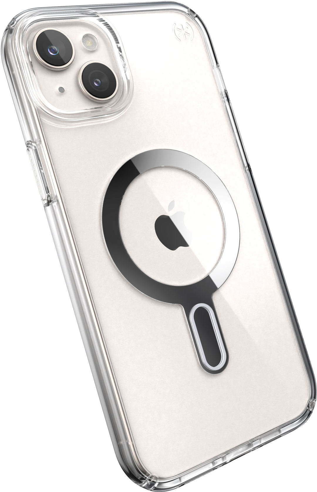 Speck - Presidio Perfect-Clear ClickLock Case with MagSafe for Apple iPhone 15 Plus/14 Plus - Clear/Chrome_4