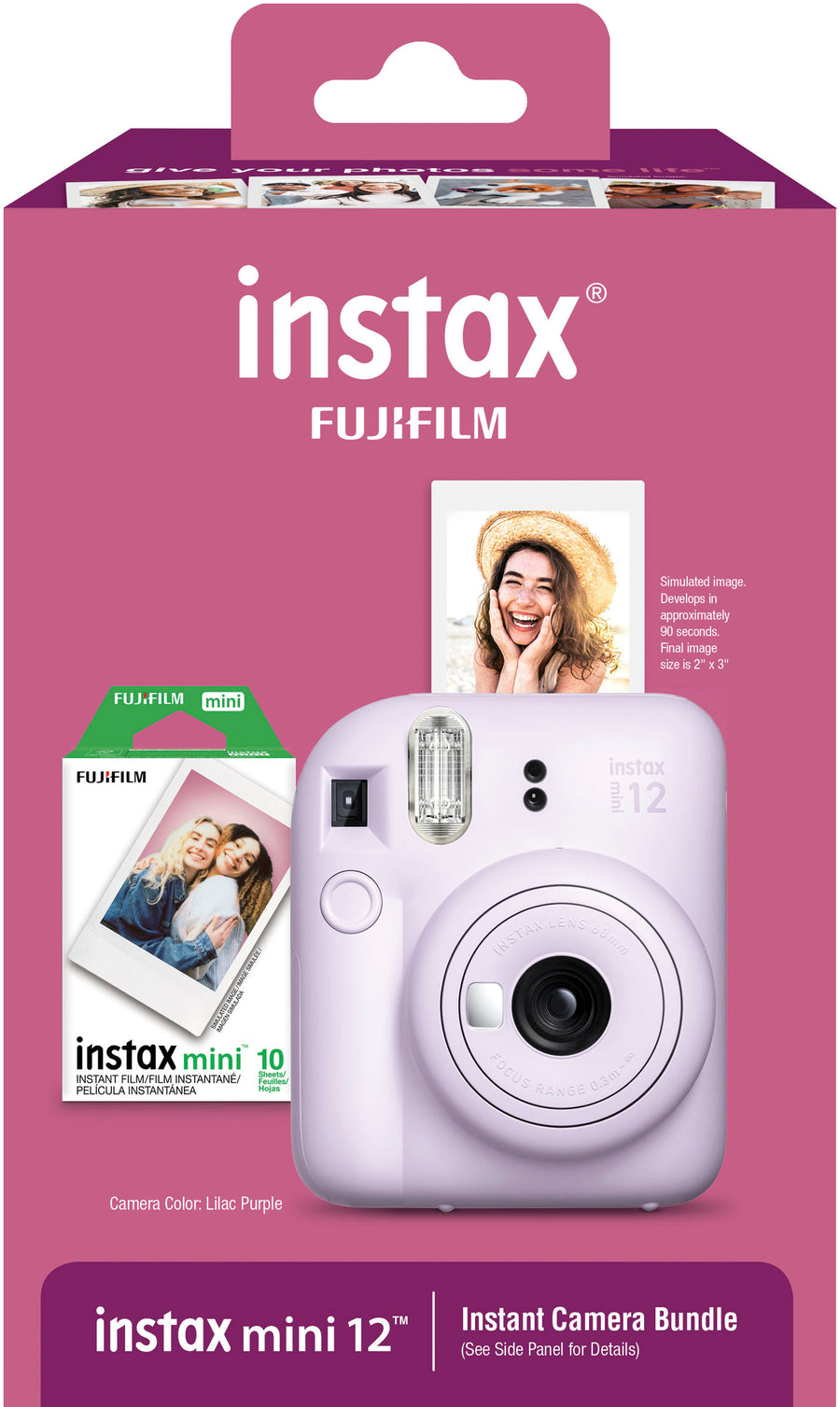 Fujifilm - INSTAX MINI 12 Lilac Purple Holiday Bundle_0
