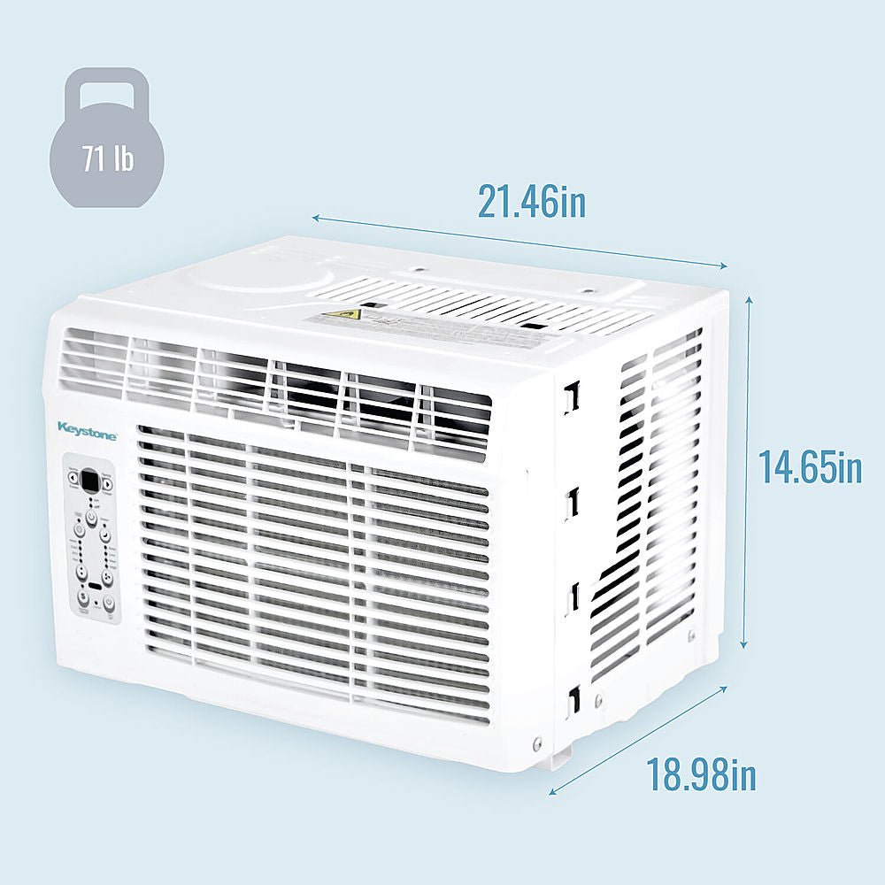 Keystone - 650 Sq. Ft 15,500 BTU Window Air Conditioner - White_1
