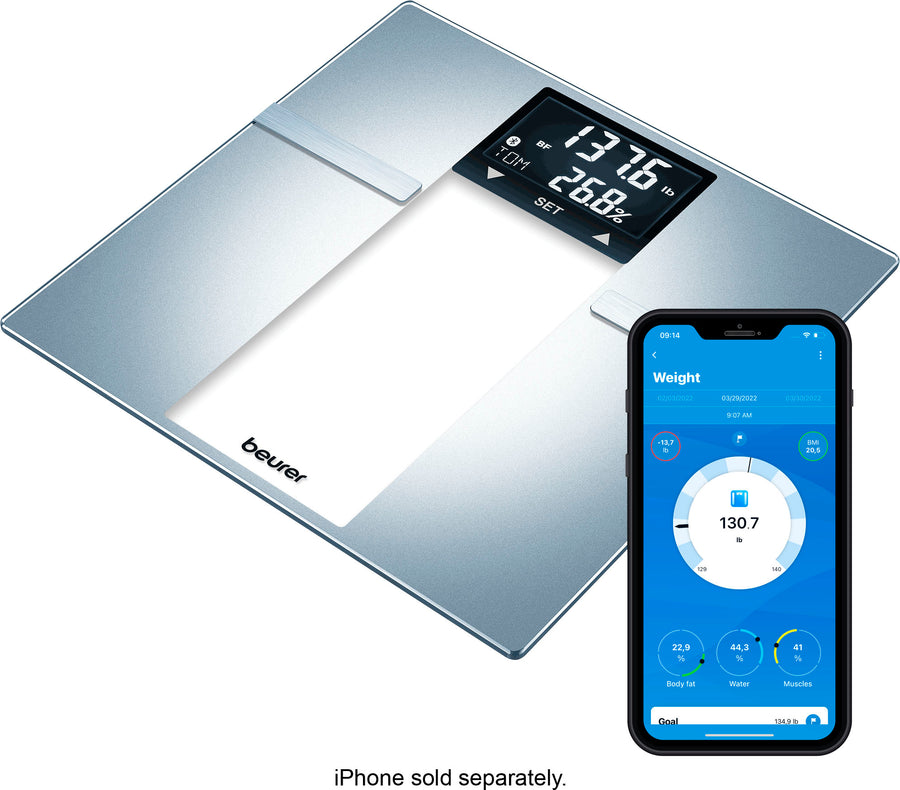 Beurer - Bluetooth Digital Body Weight Scale - Silver_0