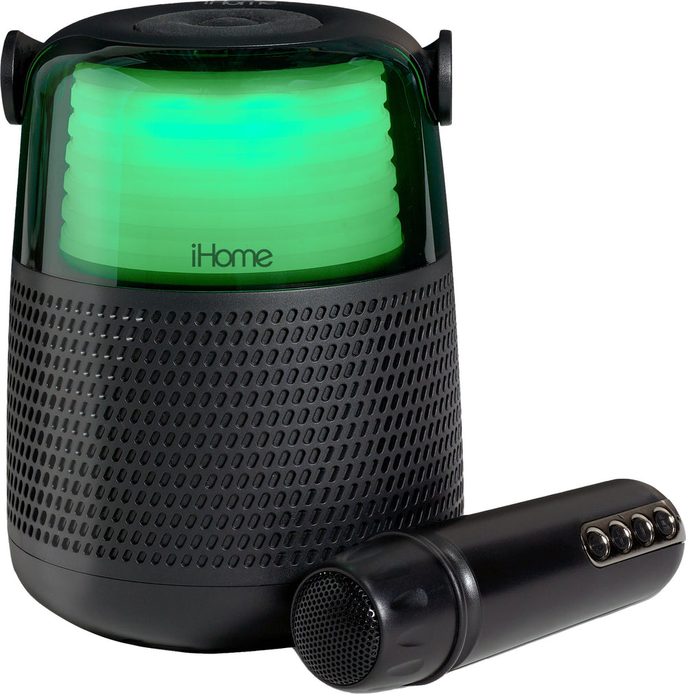 iHome - Bluetooth Color Changing Party Speaker with Wireless Microphone - Black_1