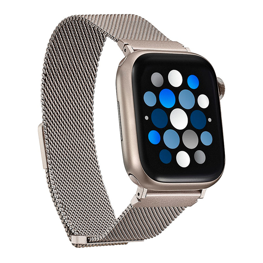 Insignia™ - Stainless Steel Mesh Band for Apple Watch 38mm, 40mm and 41mm (All Series) - Champagne_0