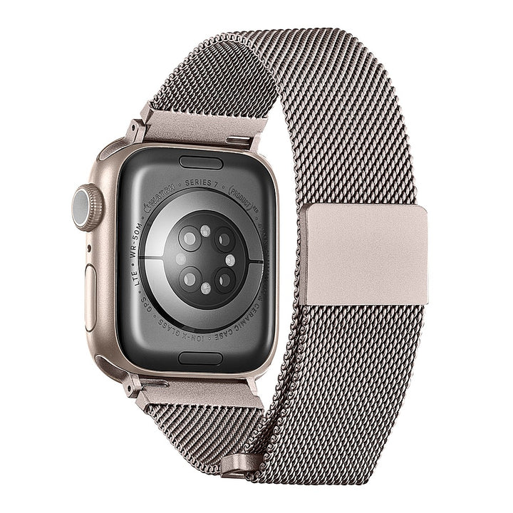 Insignia™ - Stainless Steel Mesh Band for Apple Watch 38mm, 40mm and 41mm (All Series) - Champagne_5