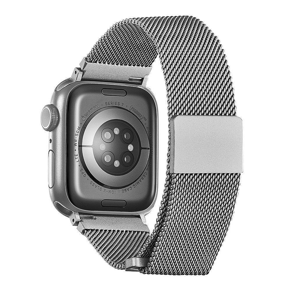 Insignia™ - Stainless Steel Mesh Band for Apple Watch 38mm, 40mm and 41mm (All Series) - Silver_5
