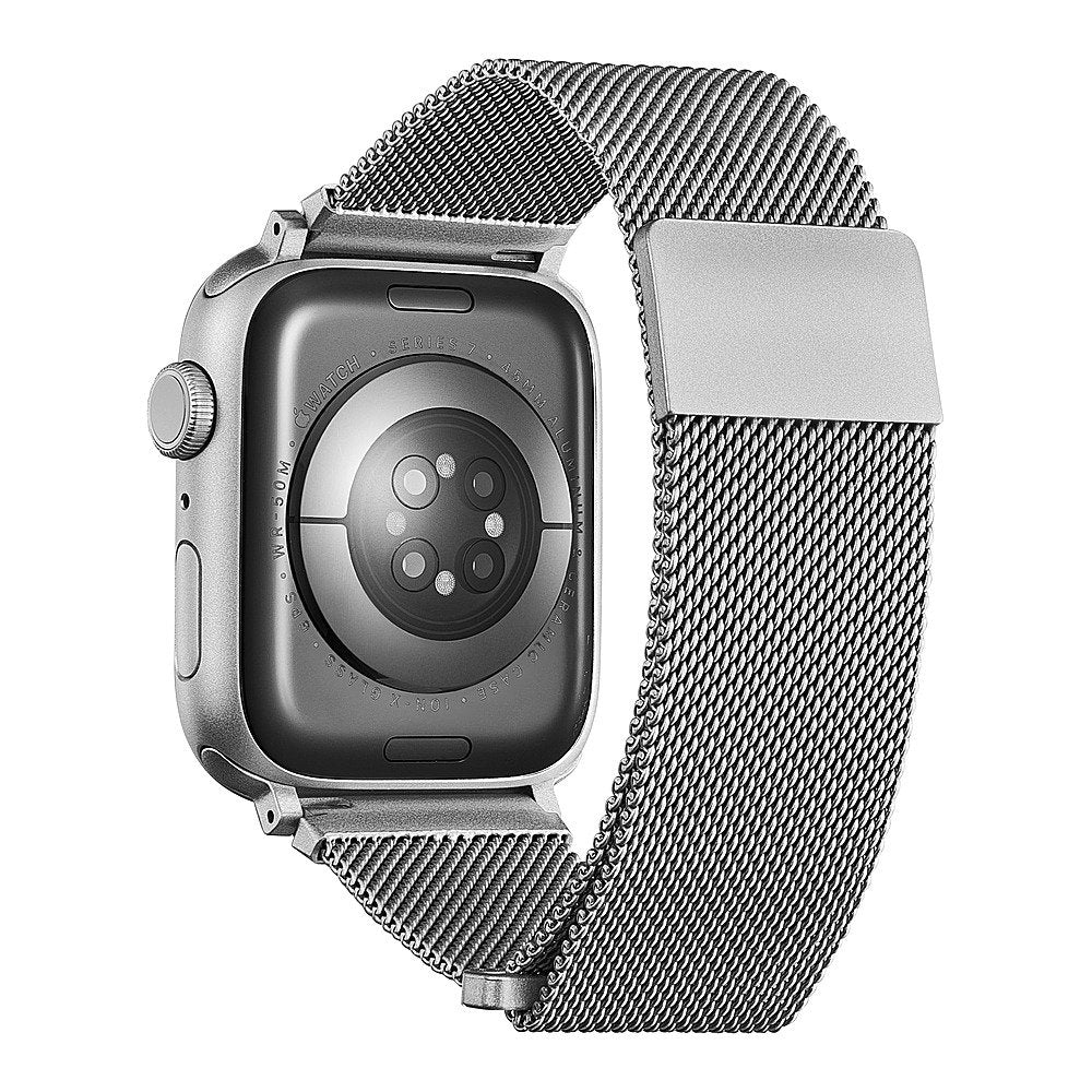 Insignia™ - Stainless Steel Mesh Band for Apple Watch 42mm, 44mm, 45mm and Apple Watch Ultra 49mm (All Series) - Silver_5