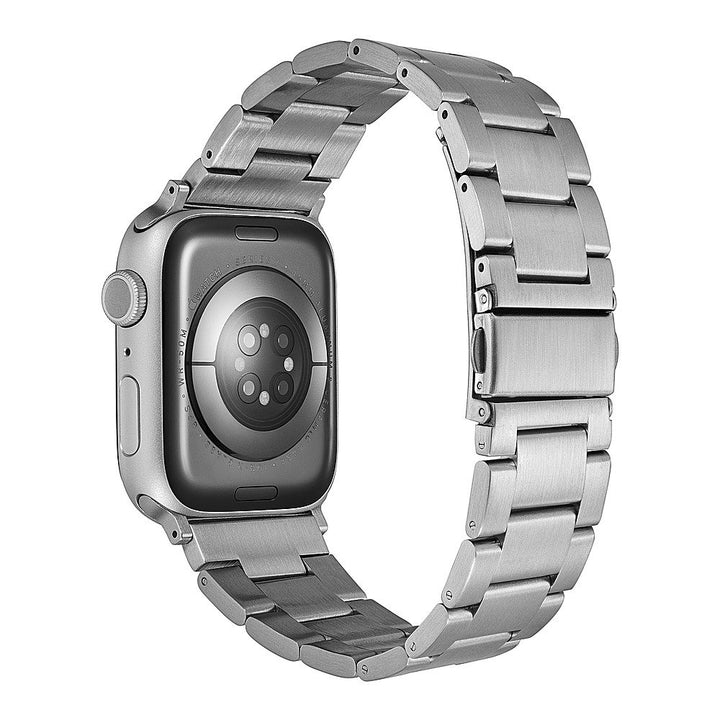 Insignia™ - Stainless Steel Link Band for Apple Watch 42mm, 44mm, 45mm and Apple Watch Ultra 49mm (All Series) - Silver_6