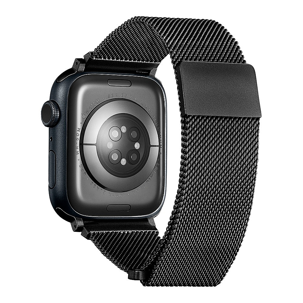 Insignia™ - Stainless Steel Mesh Band for Apple Watch 42mm, 44mm, 45mm and Apple Watch Ultra 49mm (All Series) - Midnight Aluminum_5