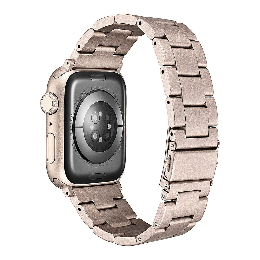 Insignia™ - Stainless Steel Link Band for Apple Watch 42mm, 44mm, 45mm and Apple Watch Ultra 49mm (All Series) - Champagne_5
