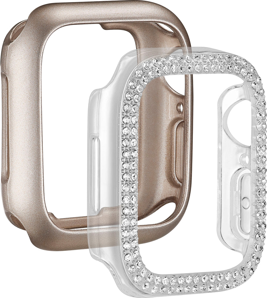 Insignia™ - Bumper Cases for Apple Watch 41mm (2-Pack) - Bling/Champagne_0