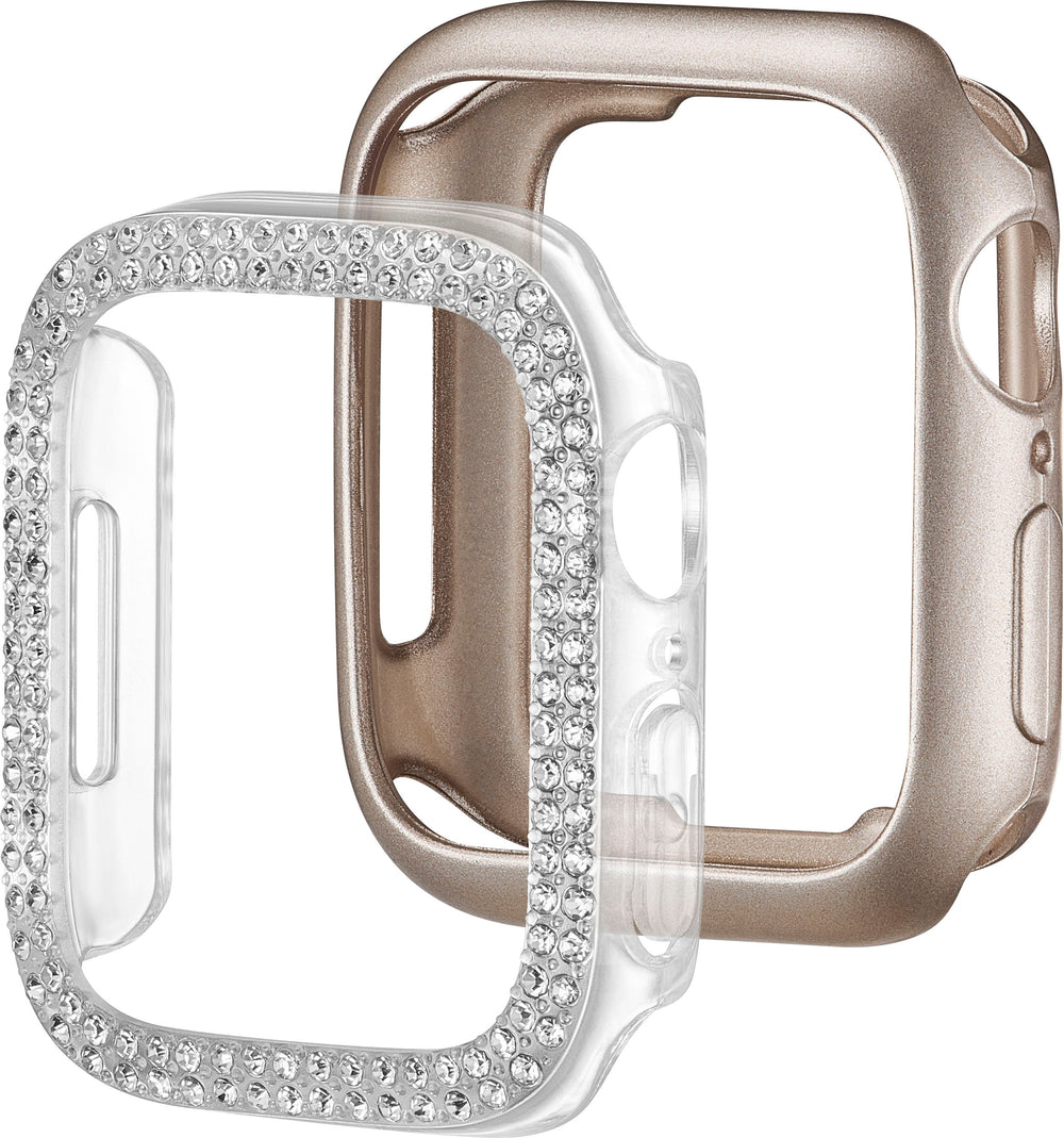 Insignia™ - Bumper Cases for Apple Watch 41mm (2-Pack) - Bling/Champagne_1