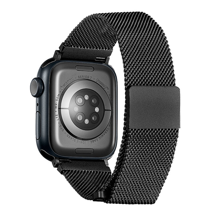 Insignia™ - Stainless Steel Mesh Band for Apple Watch 38mm, 40mm and 41mm (All Series) - Midnight Aluminum_5