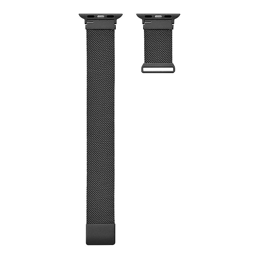 Insignia™ - Stainless Steel Mesh Band for Apple Watch 38mm, 40mm and 41mm (All Series) - Midnight Aluminum_3