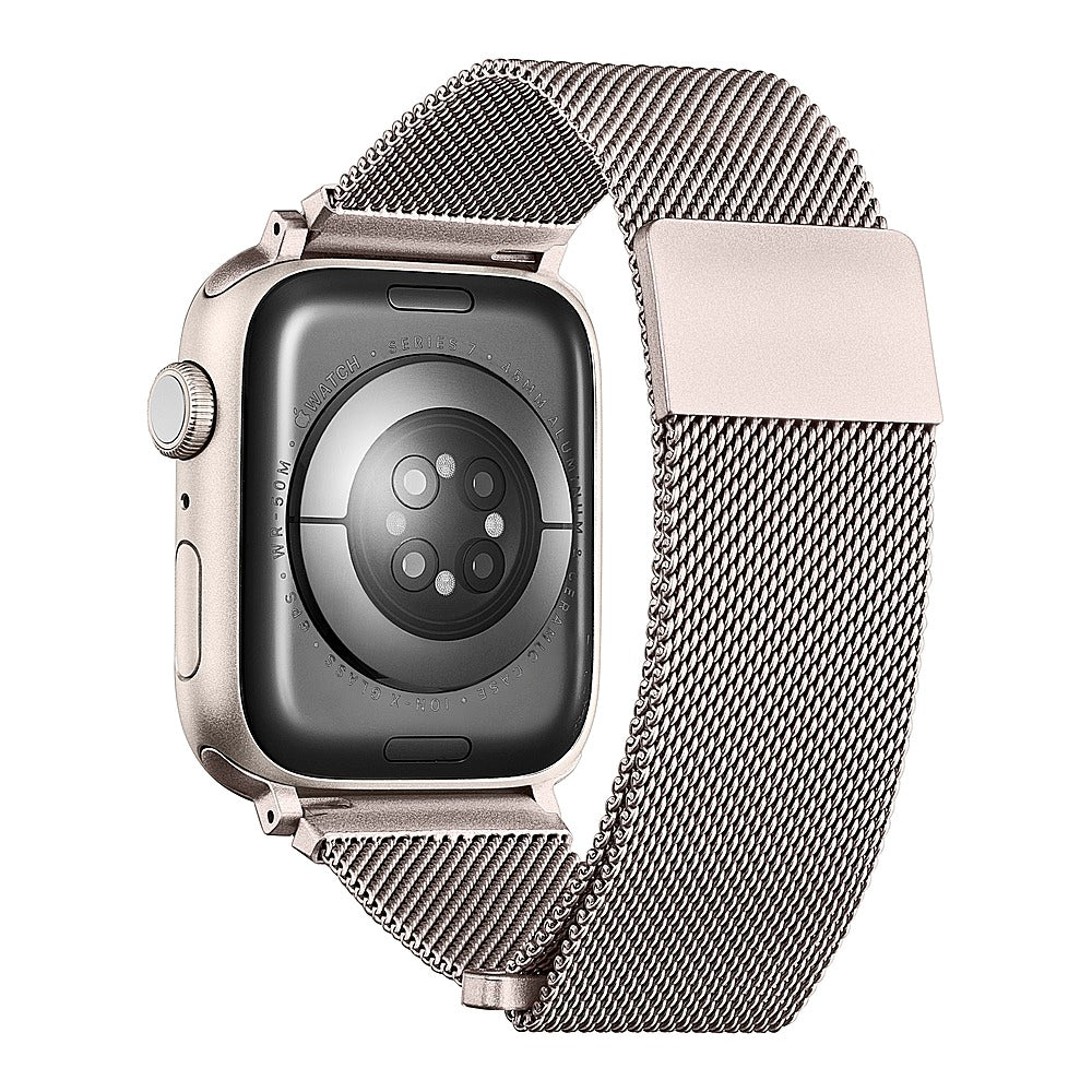 Insignia™ - Stainless Steel Mesh Band for Apple Watch 42mm, 44mm, 45mm and Apple Watch Ultra 49mm (All Series) - Champagne_6