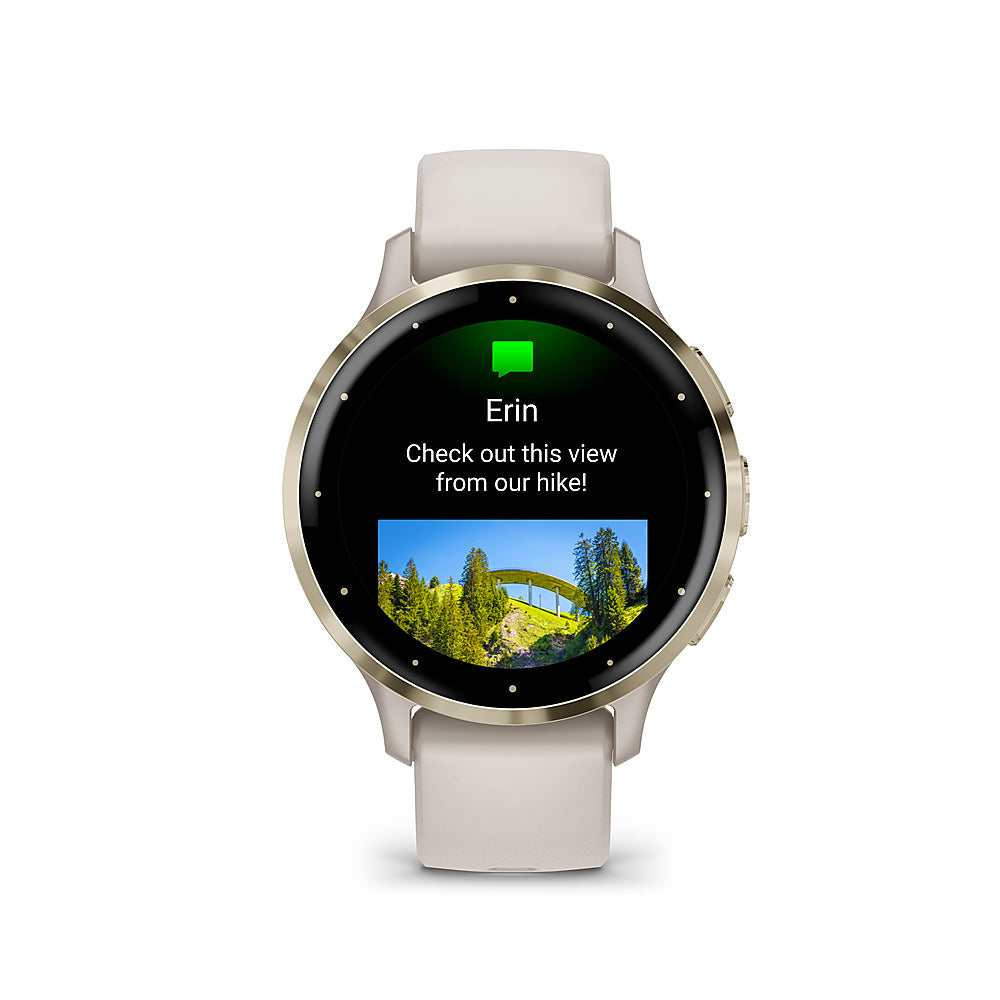 Garmin - Venu 3S GPS Smartwatch 41 mm Fiber-reinforced polymer - Stainless Steel and Ivory_2