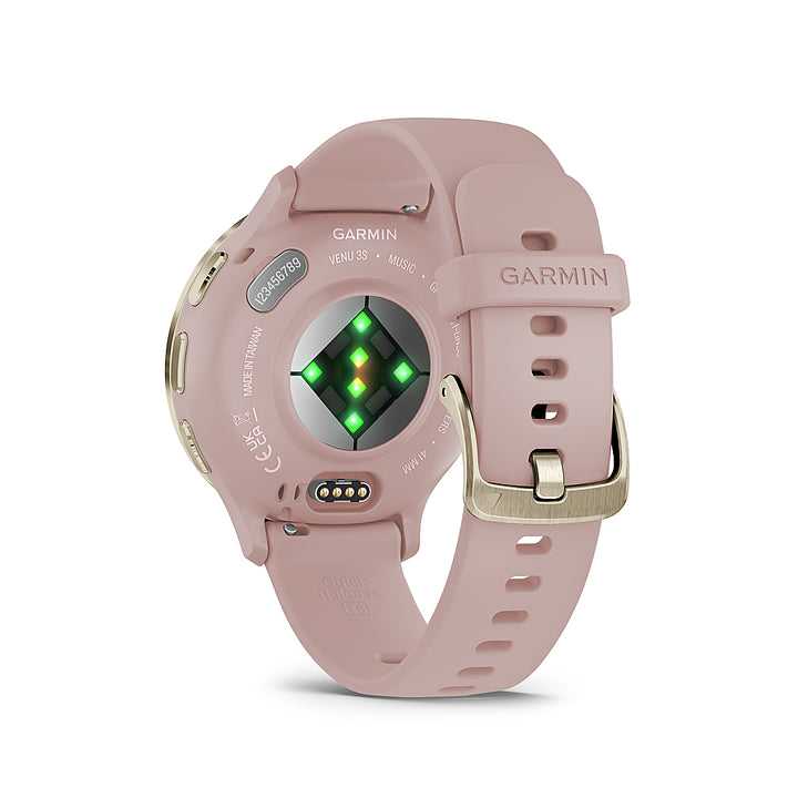 Garmin - Venu 3S GPS Smartwatch 41 mm Fiber-reinforced polymer - Stainless Steel and Dust Rose_3