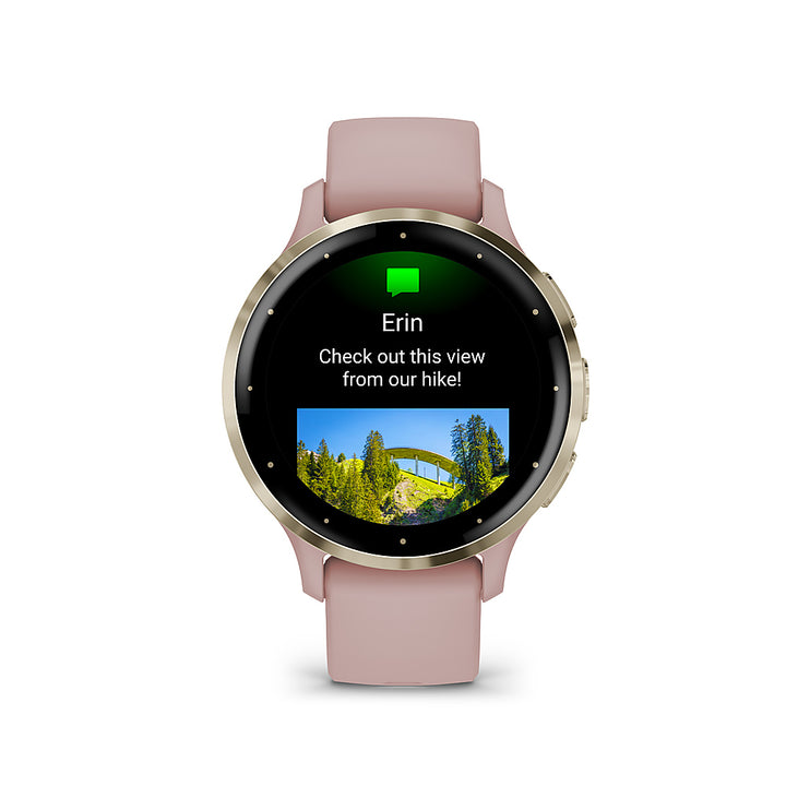 Garmin - Venu 3S GPS Smartwatch 41 mm Fiber-reinforced polymer - Stainless Steel and Dust Rose_2