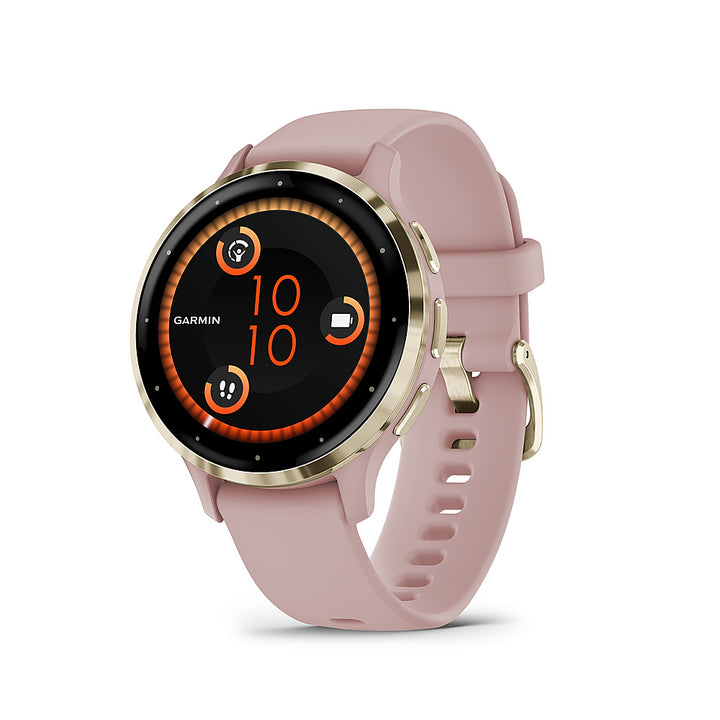 Garmin - Venu 3S GPS Smartwatch 41 mm Fiber-reinforced polymer - Stainless Steel and Dust Rose_0
