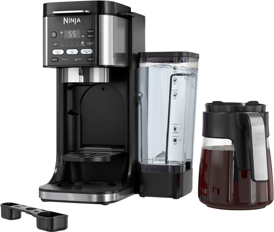 Ninja DualBrew Hot & Iced Coffee Maker, Single-Serve, compatible with K-Cups & 12-Cup Drip Coffee Maker - Black/Stainless Steel_0