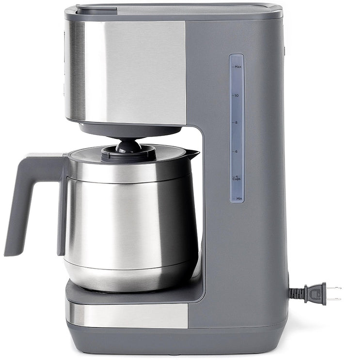 GE - 10 Cup Programmable Coffee Maker with Single Serve and Thermal Carafe - Stainless Steel_1