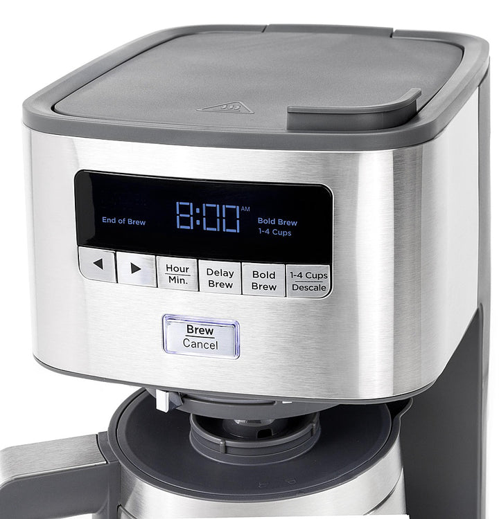 GE - 10 Cup Programmable Coffee Maker with Single Serve and Thermal Carafe - Stainless Steel_4