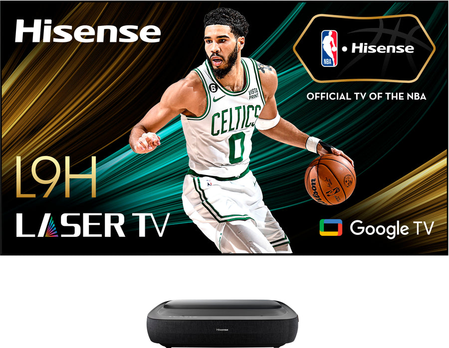 Hisense - L9H Laser TV TriChroma UST Projector with 120" ALR Screen, 4K UHD, 3000Lms, Dolby Vision & Atmos, Google TV - Black_0