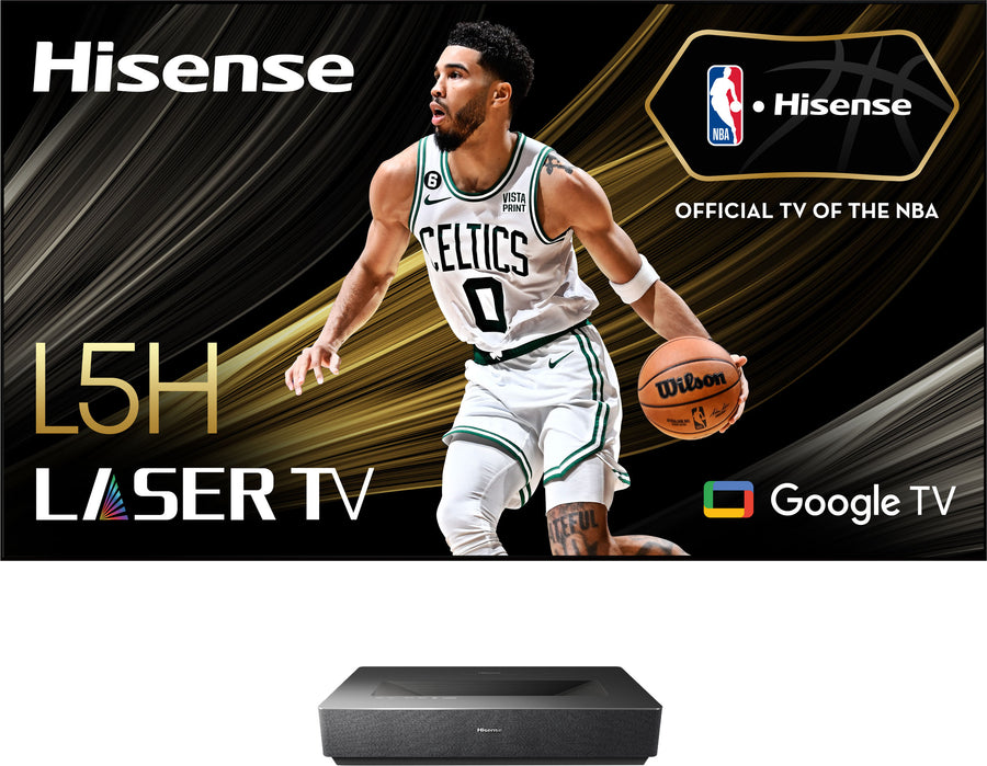 Hisense - L5H Laser TV X-Fusion™ UST Projector with 120" ALR Screen, 4K UHD, 2700Lms, Dolby Vision & Atmos, Google TV - Black_0
