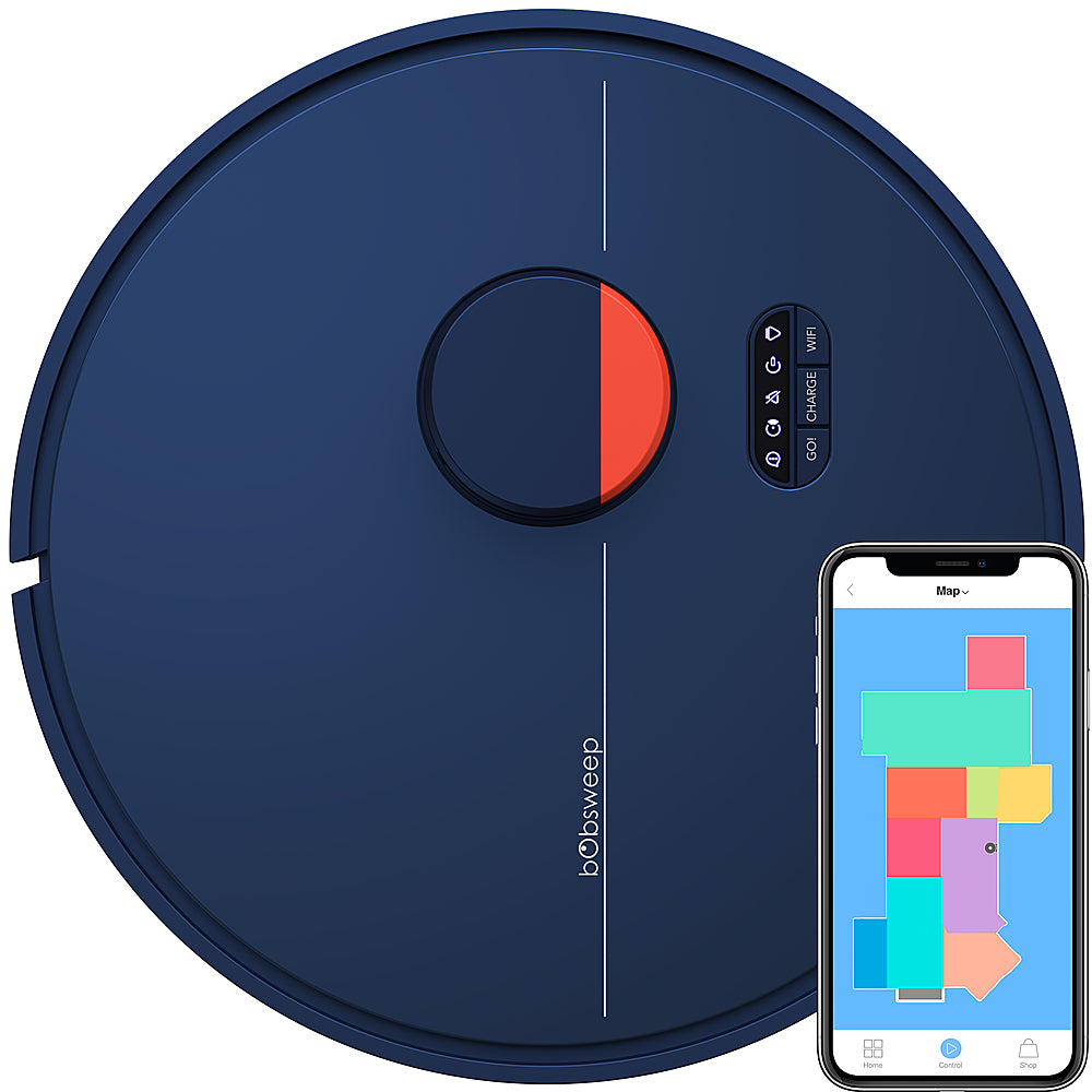 bObsweep - Dustin Wi-Fi Connected Self-Emptying Robot Vacuum and Mop - Navy_4