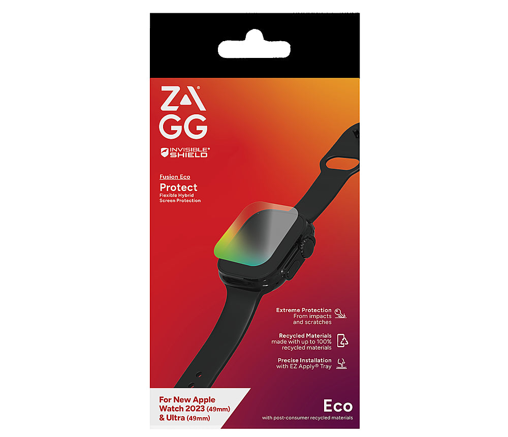 ZAGG - InvisibleShield Fusion Eco Flexible Hybrid Screen Protector for Apple Watch Ultra - Clear_2