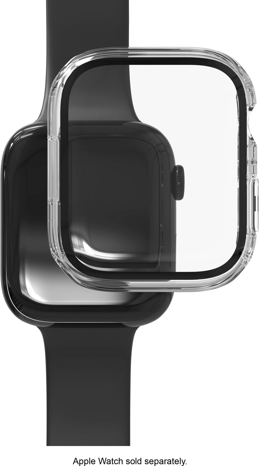 ZAGG - InvisibleShield Glass Elite 360 Integrated Bumper + Screen Protection for Apple Watch Series 7/8/9 45mm & SE/4/5/6 44mm - Clear_5
